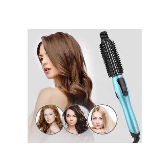 PHOEBE Curling Iron Brush 1 Inch Dual Voltage Ceramic Tourmaline Ionic Wand - Picture 7 of 8
